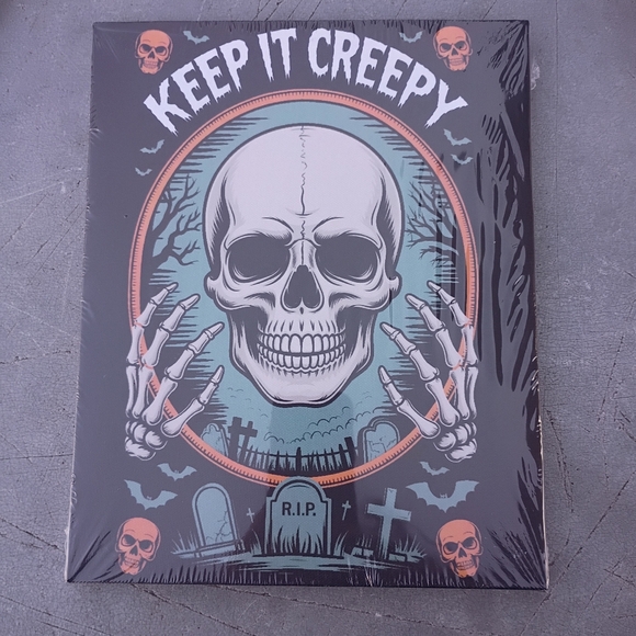 Source Unknown Other - 2/$20 NWT Keep It Creepy Gothic Halloween Wooden Canvas Art Frame